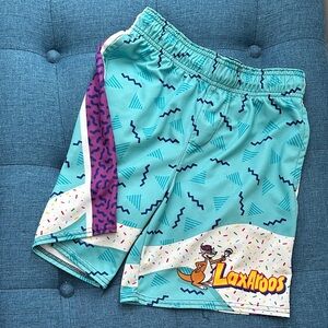 Boys' Teal LaxAroos Graphic Athletic Shorts